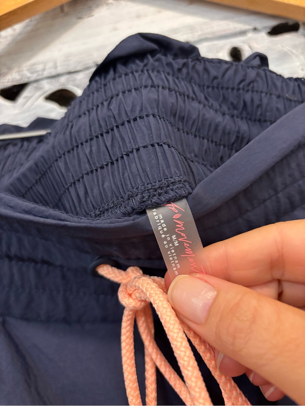 FP Movement Champ Is Here Navy/Pink Nylon Track Pants - Picture 11 of 11